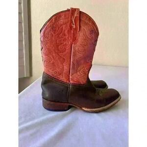 Cabela's Cowboy Boots Pink Brown Leather - Children's size 3